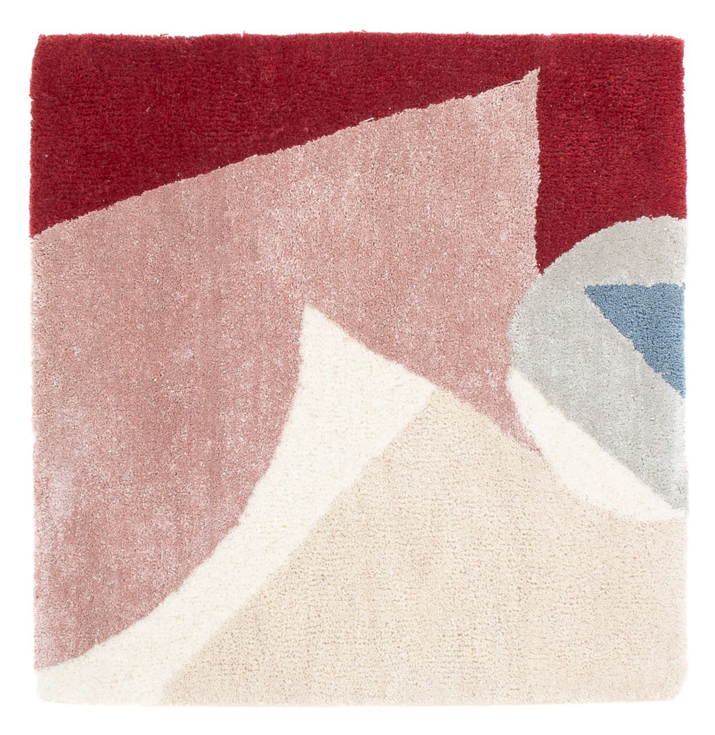 Wool Rug square  - 63 x 62 cm - multicolored