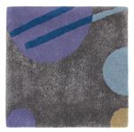 Wool Rug square  - 63 x 62 cm - multicolored