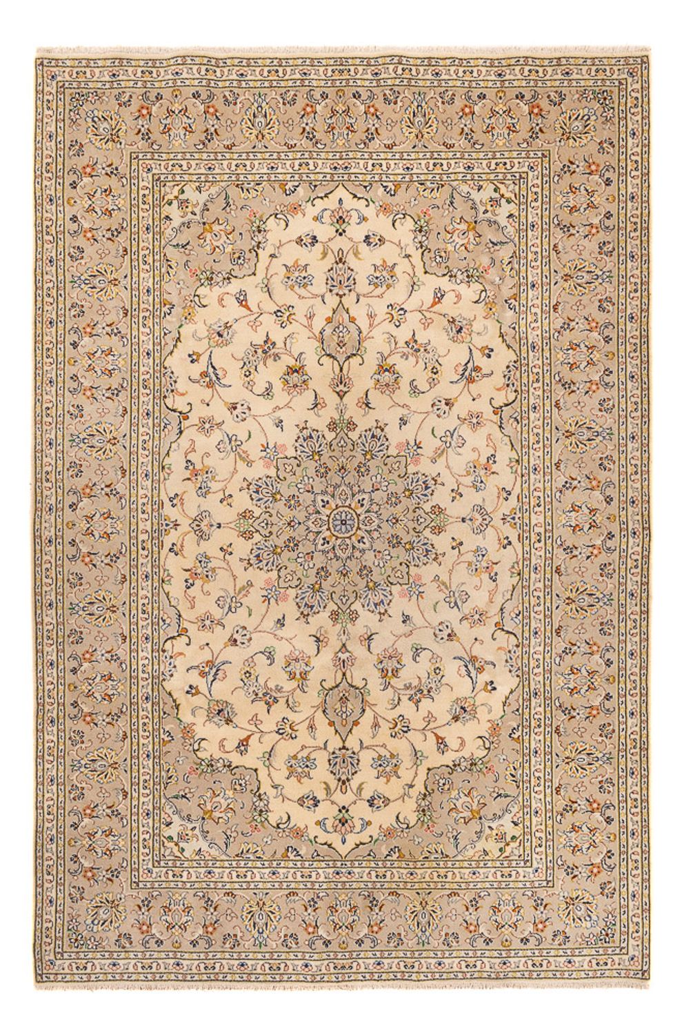 Perser Rug - Keshan - 295 x 194 cm - light beige