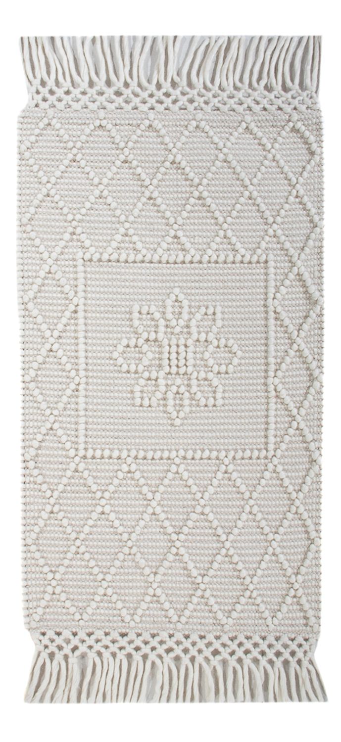 Wool Rug - 93 x 60 cm - light grey