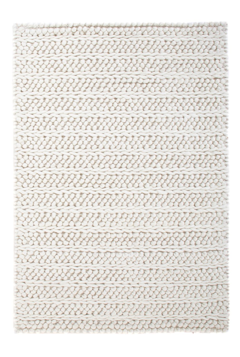 Wool Rug - 95 x 63 cm - light grey