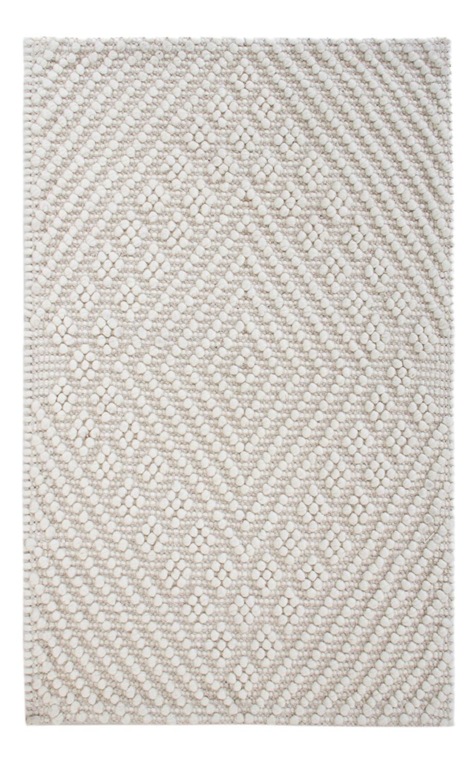 Wool Rug - 96 x 62 cm - light grey