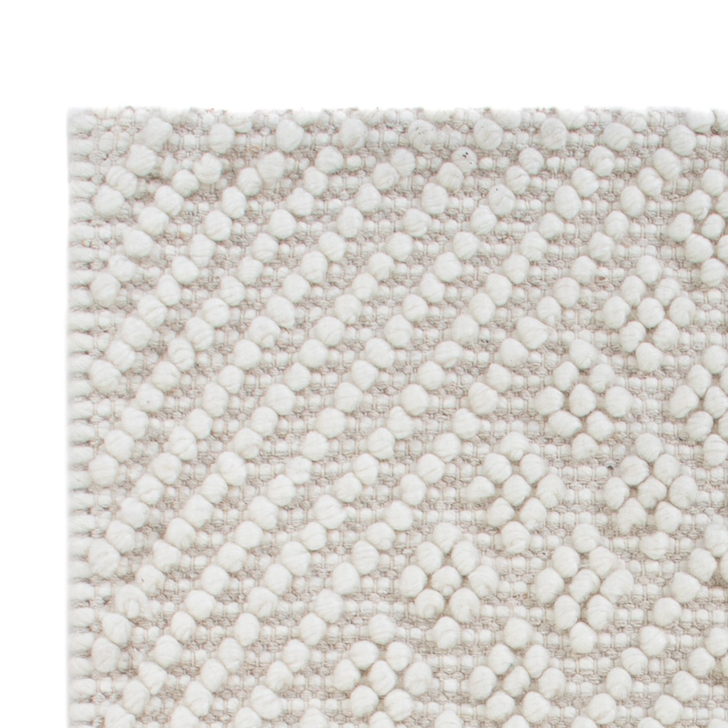 Wool Rug - 96 x 62 cm - light grey