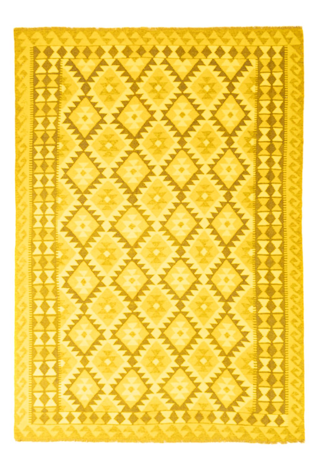 Kelim Rug - Trendy - Vintage/Overdyed - 237 x 169 cm - yellow