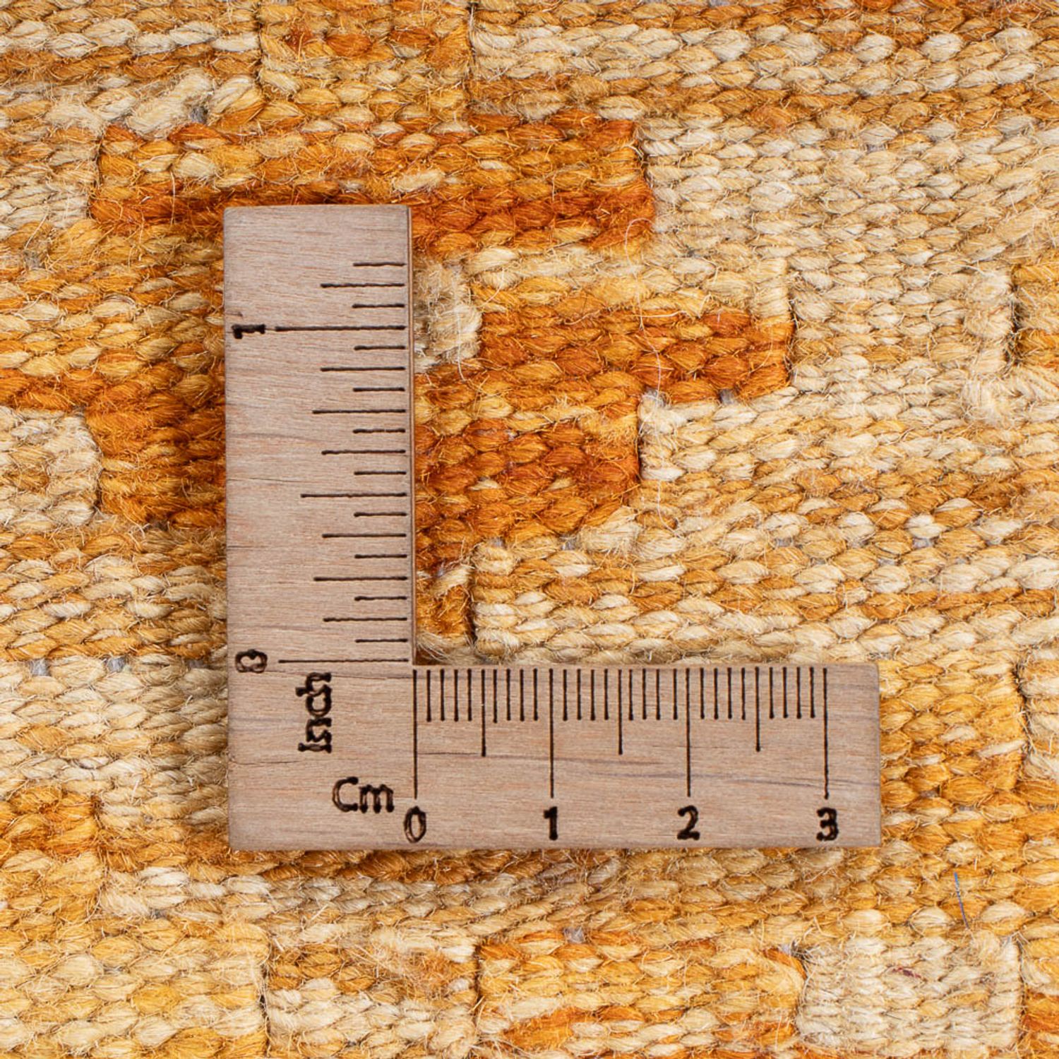 Kelim Rug - Trendy - Vintage/Overdyed - 247 x 177 cm - mustard yellow