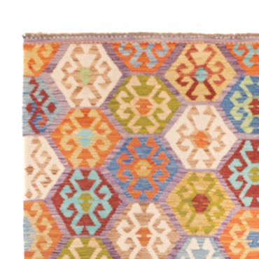 Kelim Rug - Splash square  - 201 x 189 cm - multicolored