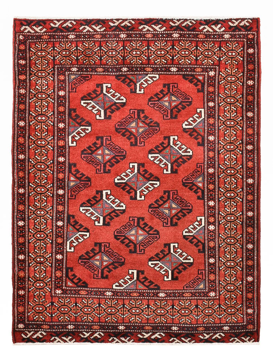 Turkaman Rug - 115 x 85 cm - red