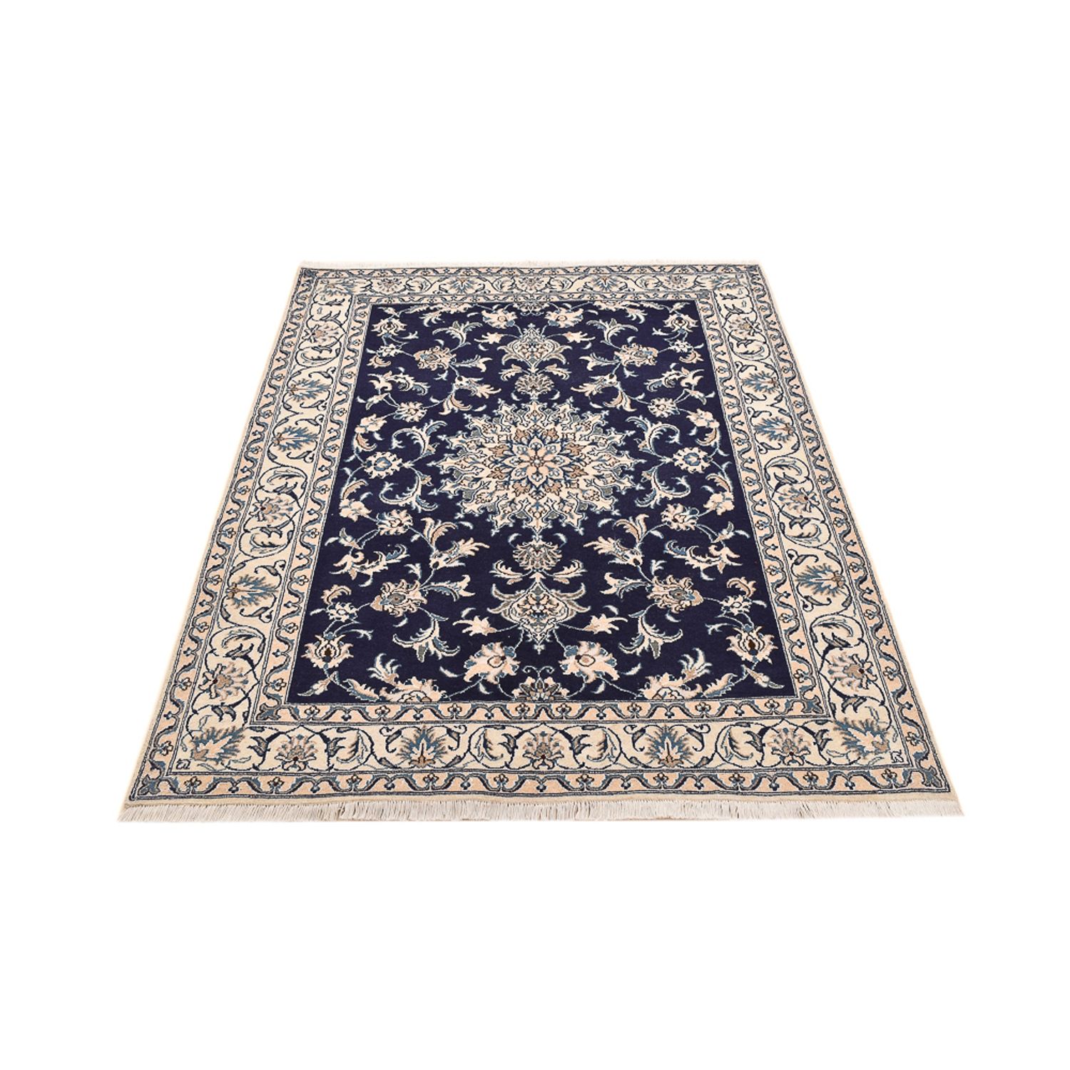 Perser Rug - Nain - 194 x 146 cm - dark blue