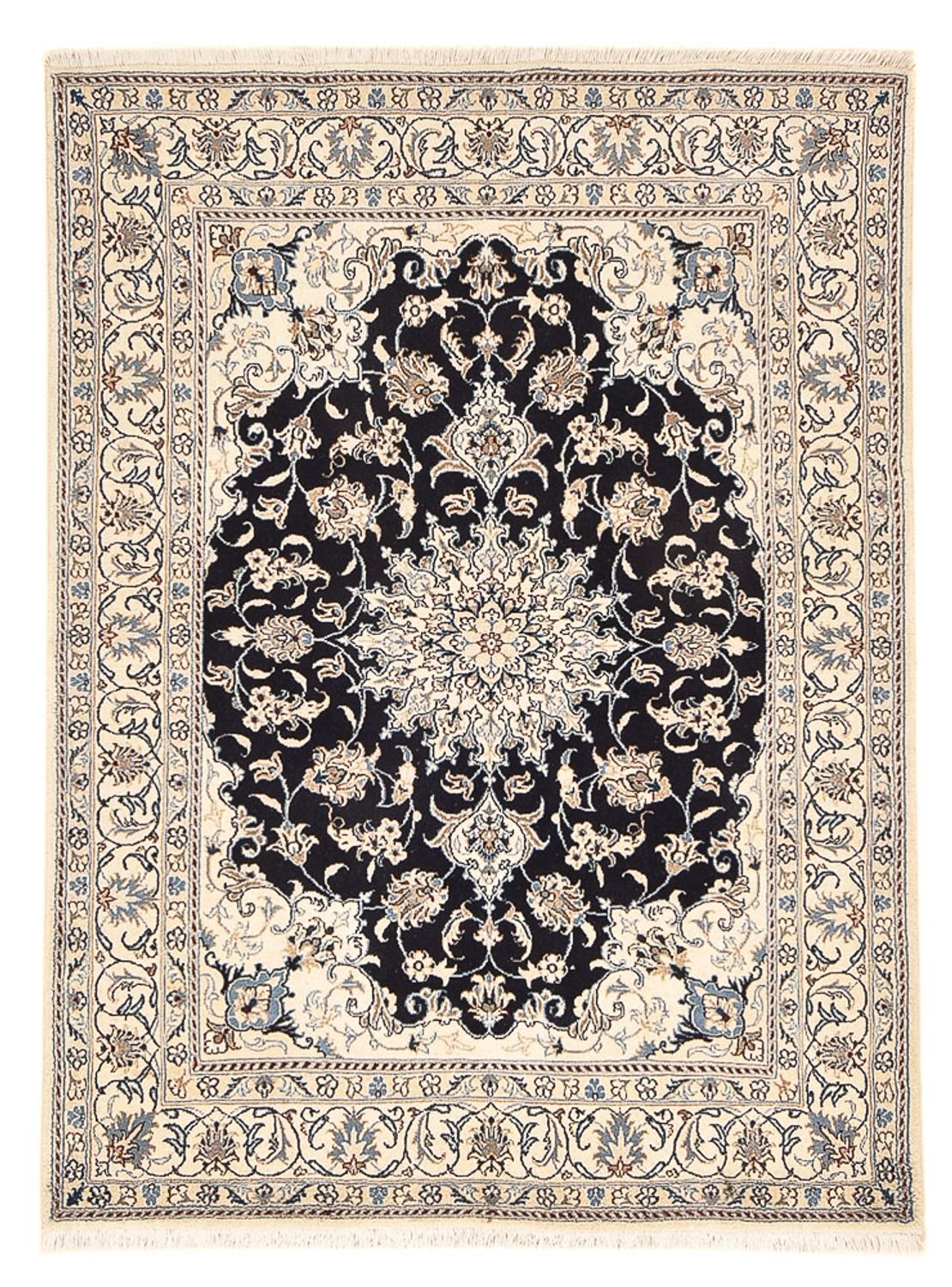 Perser Rug - Nain - 199 x 145 cm - dark blue