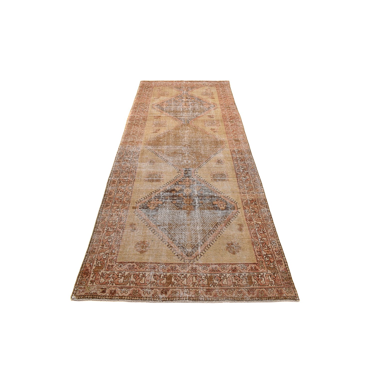 Runner Vintage Rug - 350 x 136 cm - dark beige