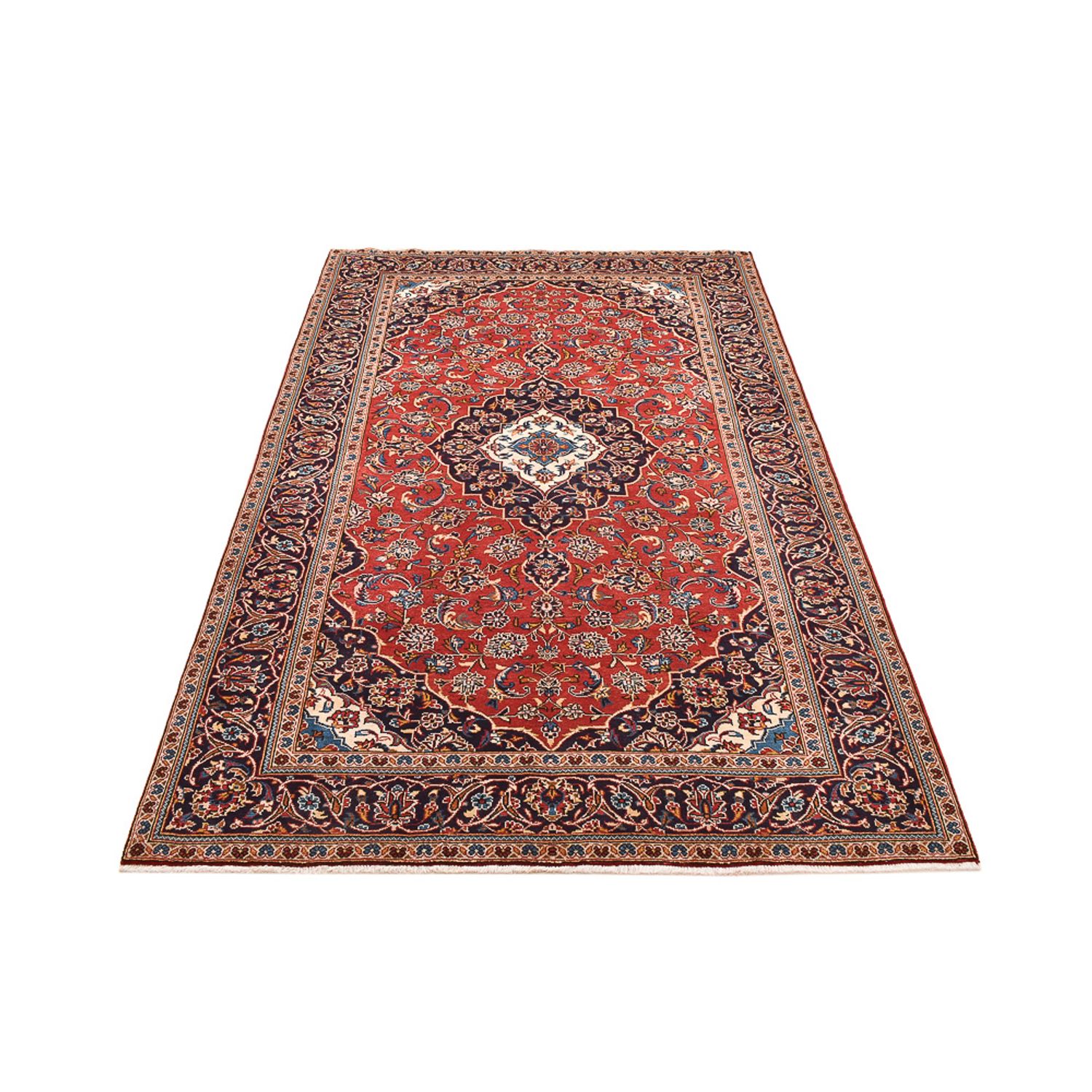 Perser Rug - Keshan - 253 x 150 cm - red