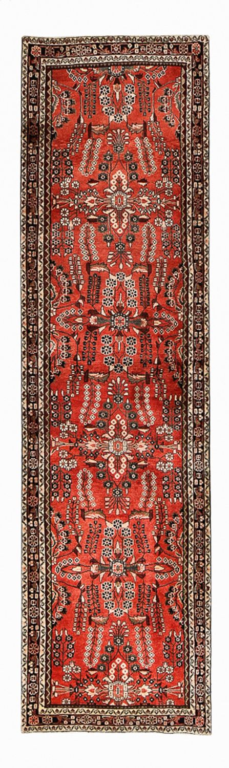 Runner Perser Rug - Tabriz - 398 x 110 cm - red