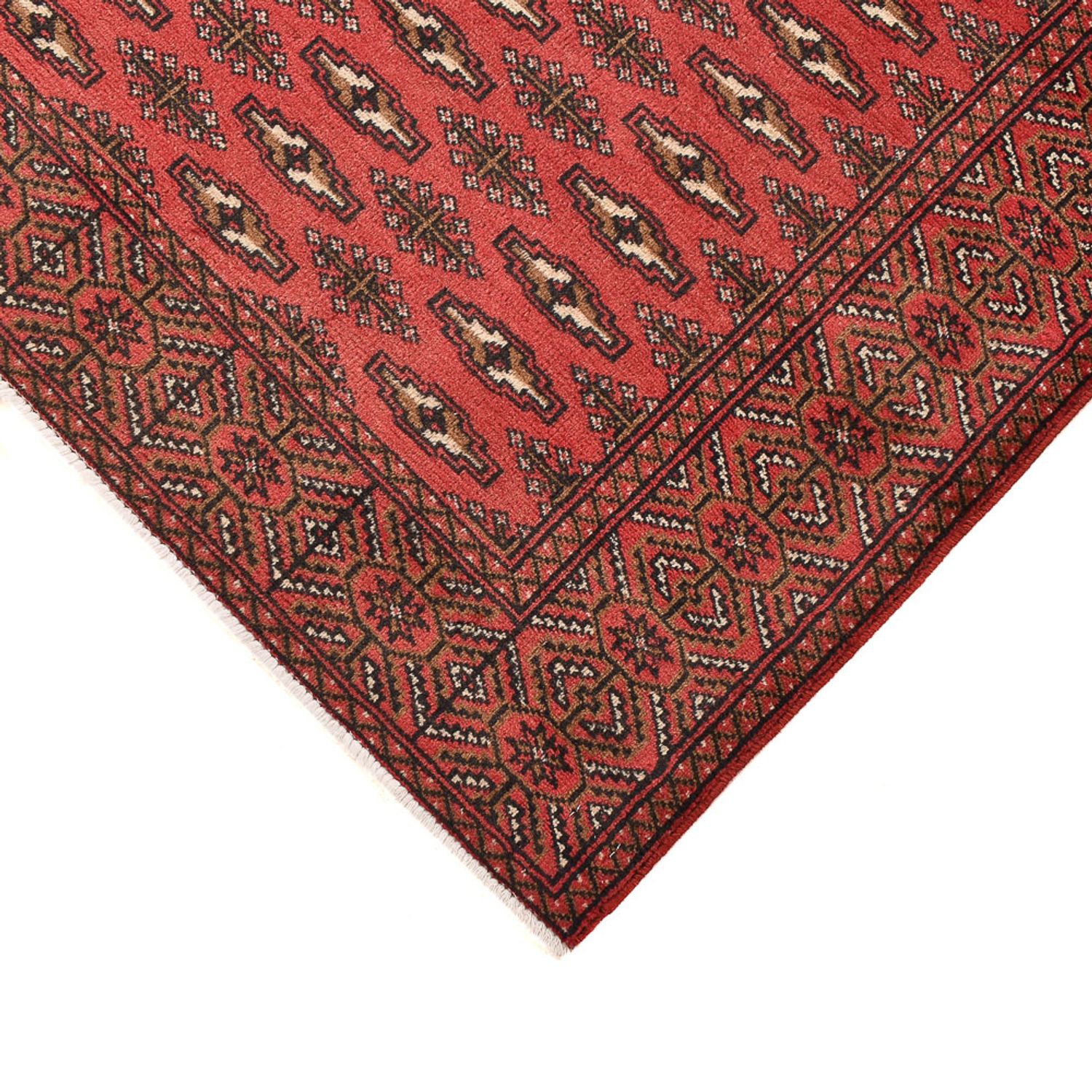 Runner Turkaman Rug - 276 x 102 cm - red