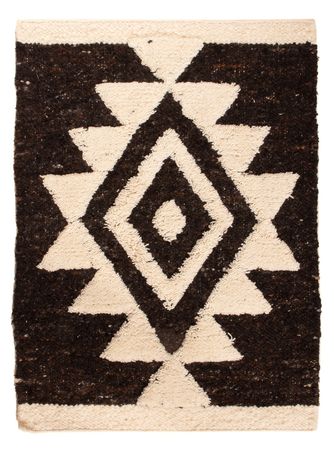 Wool Rug - 90 x 60 cm - black