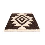 Wool Rug - 90 x 60 cm - black