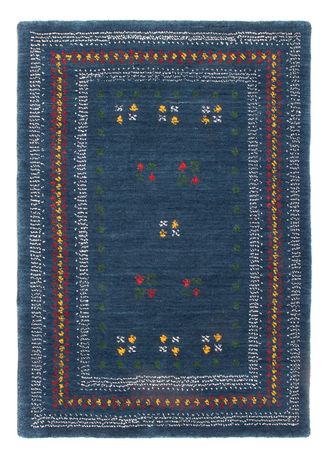 Gabbeh Rug - Loribaft Softy - 90 x 60 cm - blue