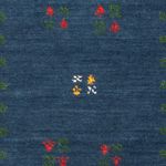 Gabbeh Rug - Loribaft Softy - 90 x 60 cm - blue