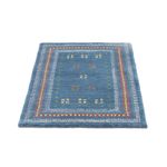 Gabbeh Rug - Loribaft Softy - 90 x 60 cm - blue