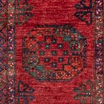 Runner Afghan Rug - 395 x 76 cm - red