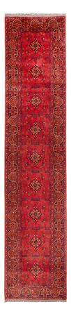 Runner Afghan Rug - Kunduz - 395 x 80 cm - red