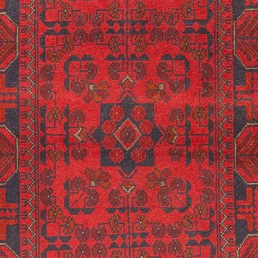 Runner Afghan Rug - Kunduz - 390 x 80 cm - red