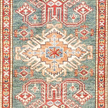 Runner Ziegler Rug - Kazak - 297 x 78 cm - green