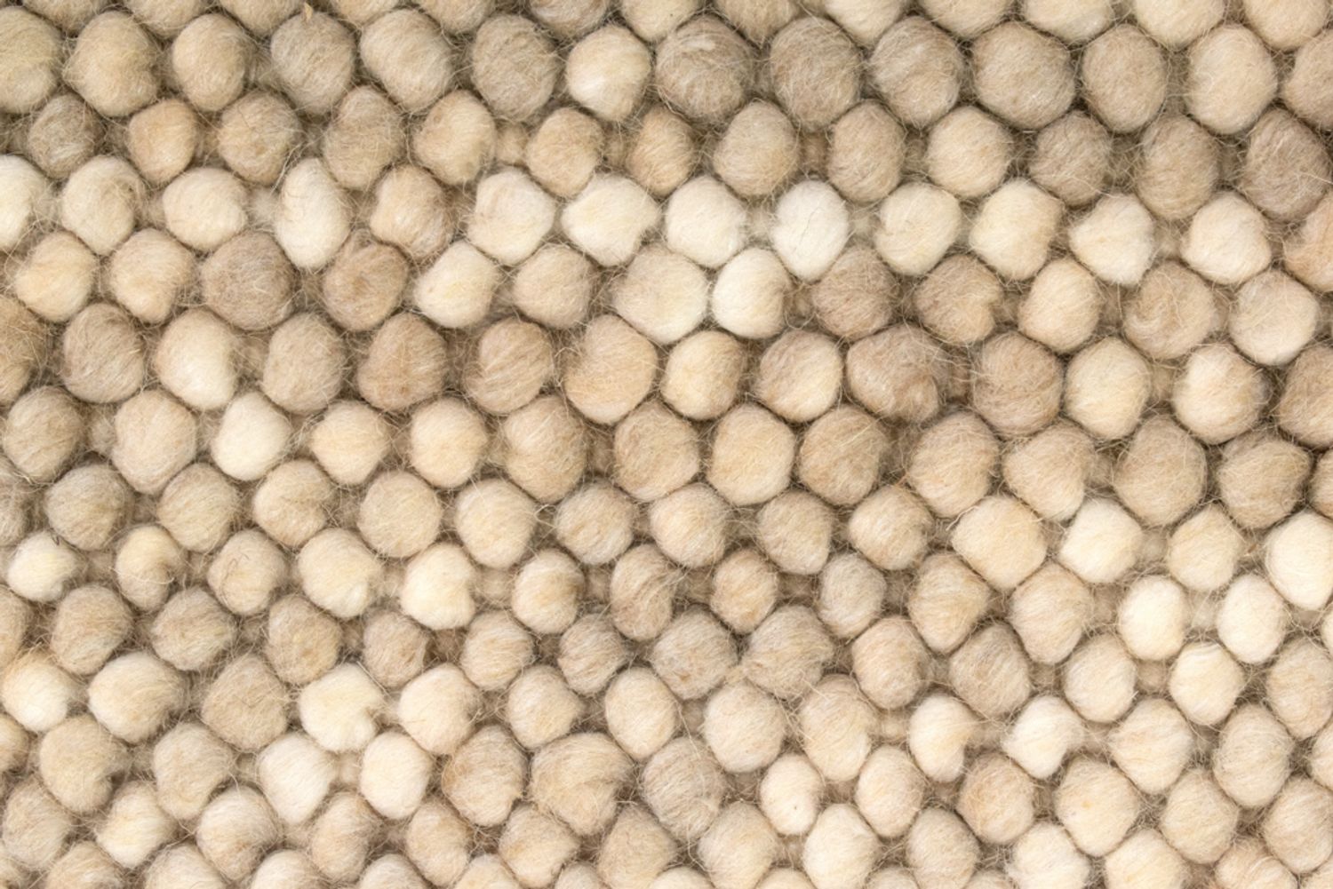 Wool Rug - Felt ball - Mosaik - rectangle