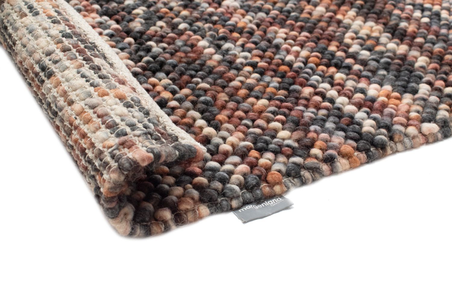 Wool Rug - Felt ball - Mosaik - rectangle