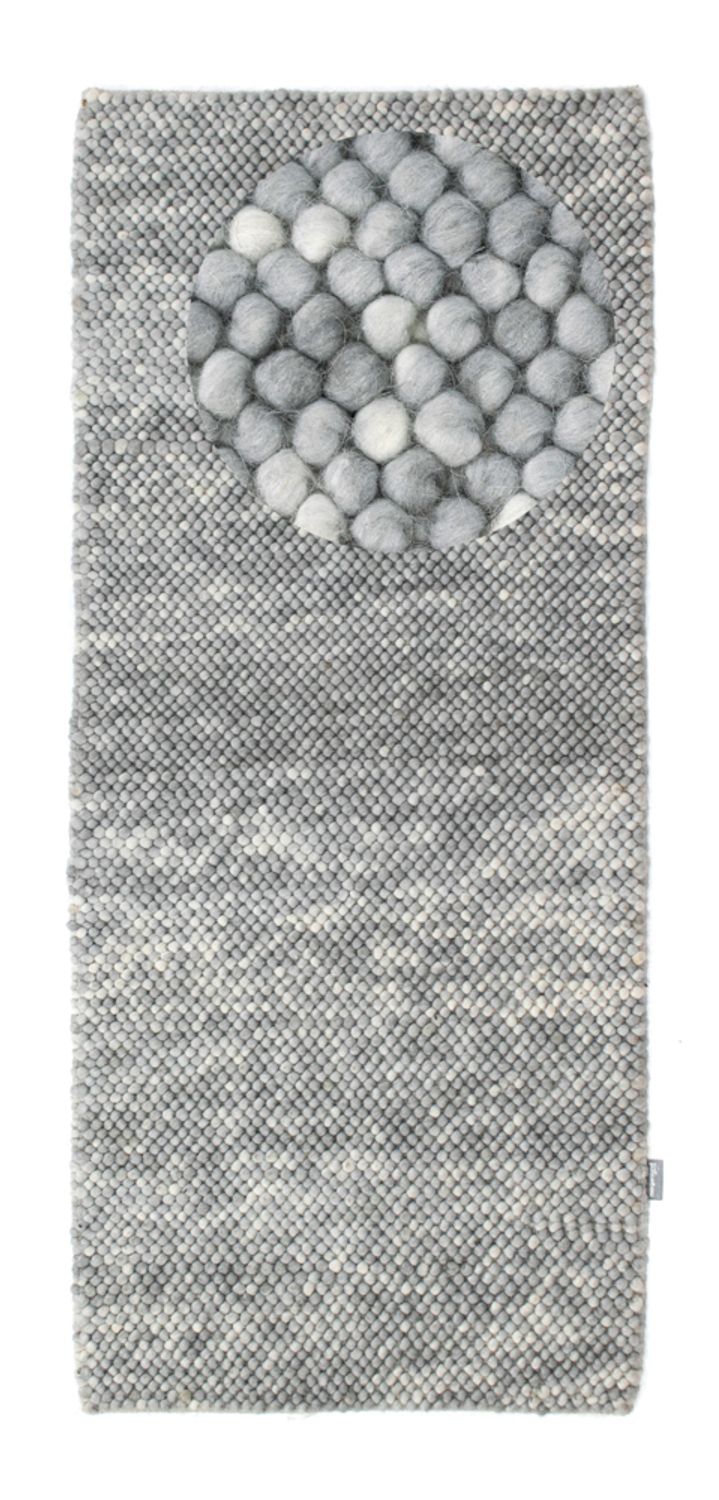 Wool Rug - Felt ball - Mosaik - runner