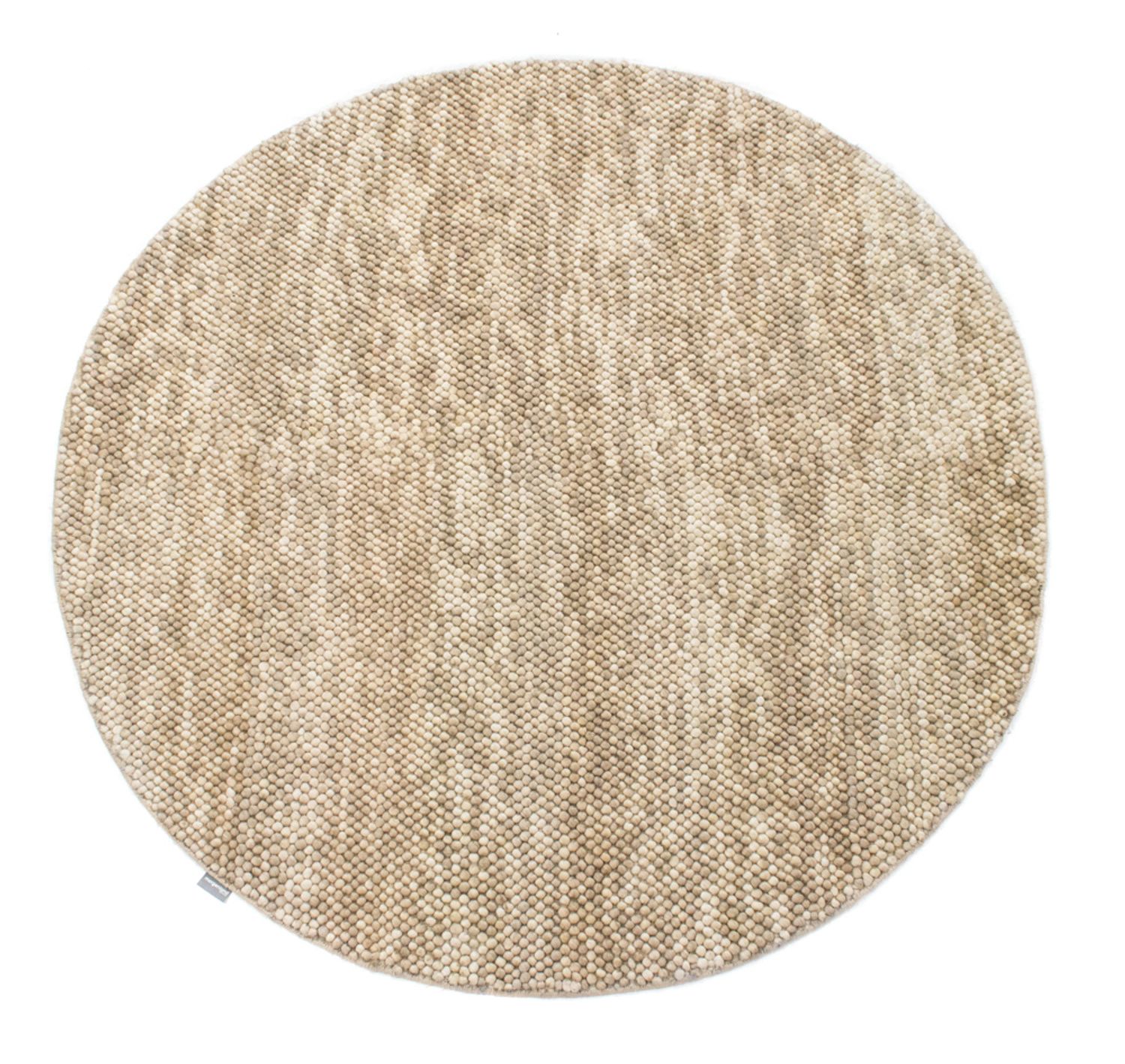 Wool Rug - Felt ball - Mosaik - round