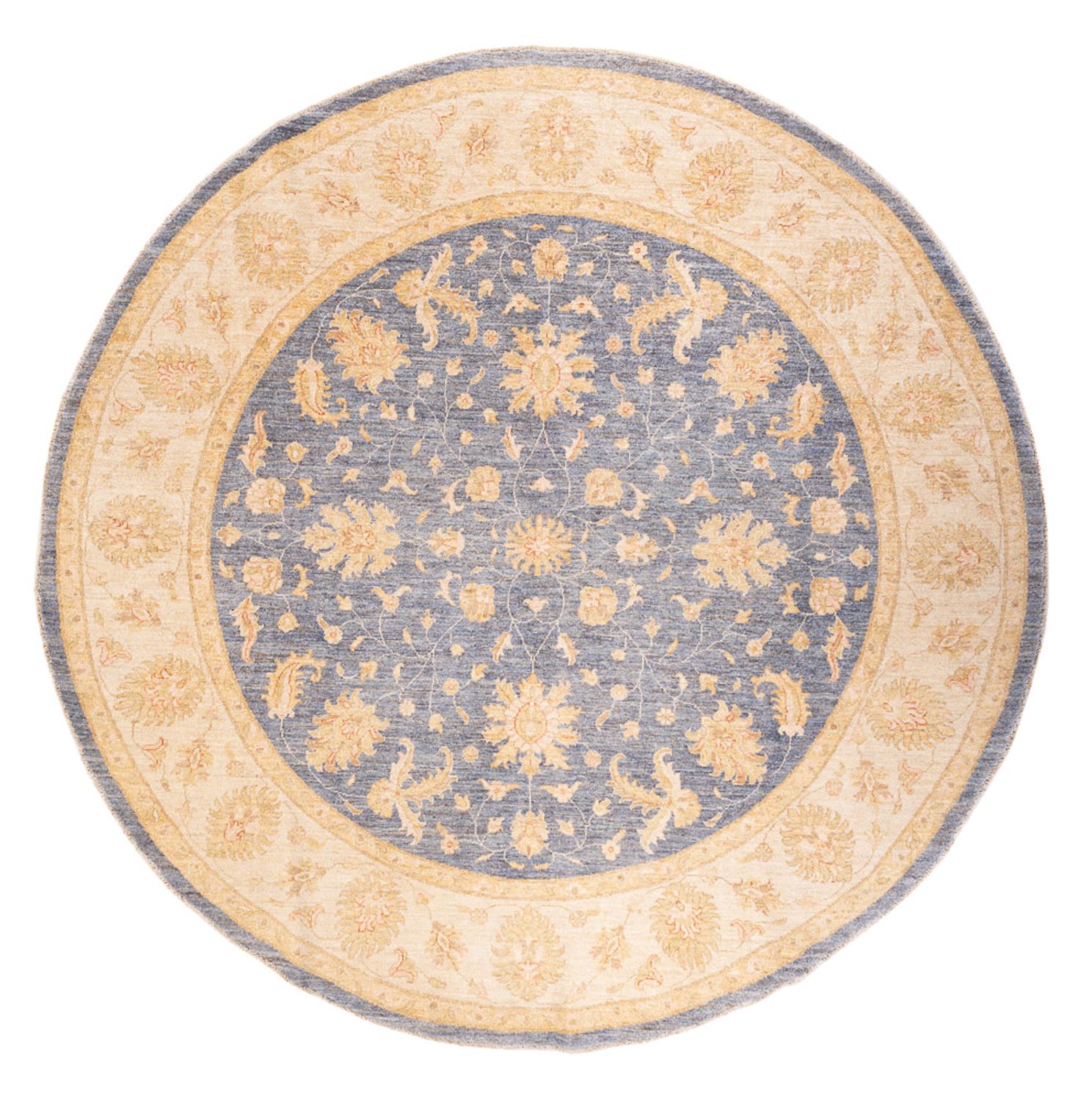 Ziegler Rug round  - 247 x 248 cm - petrol blue