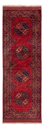 Runner Afghan Rug - Kunduz - 237 x 83 cm - red