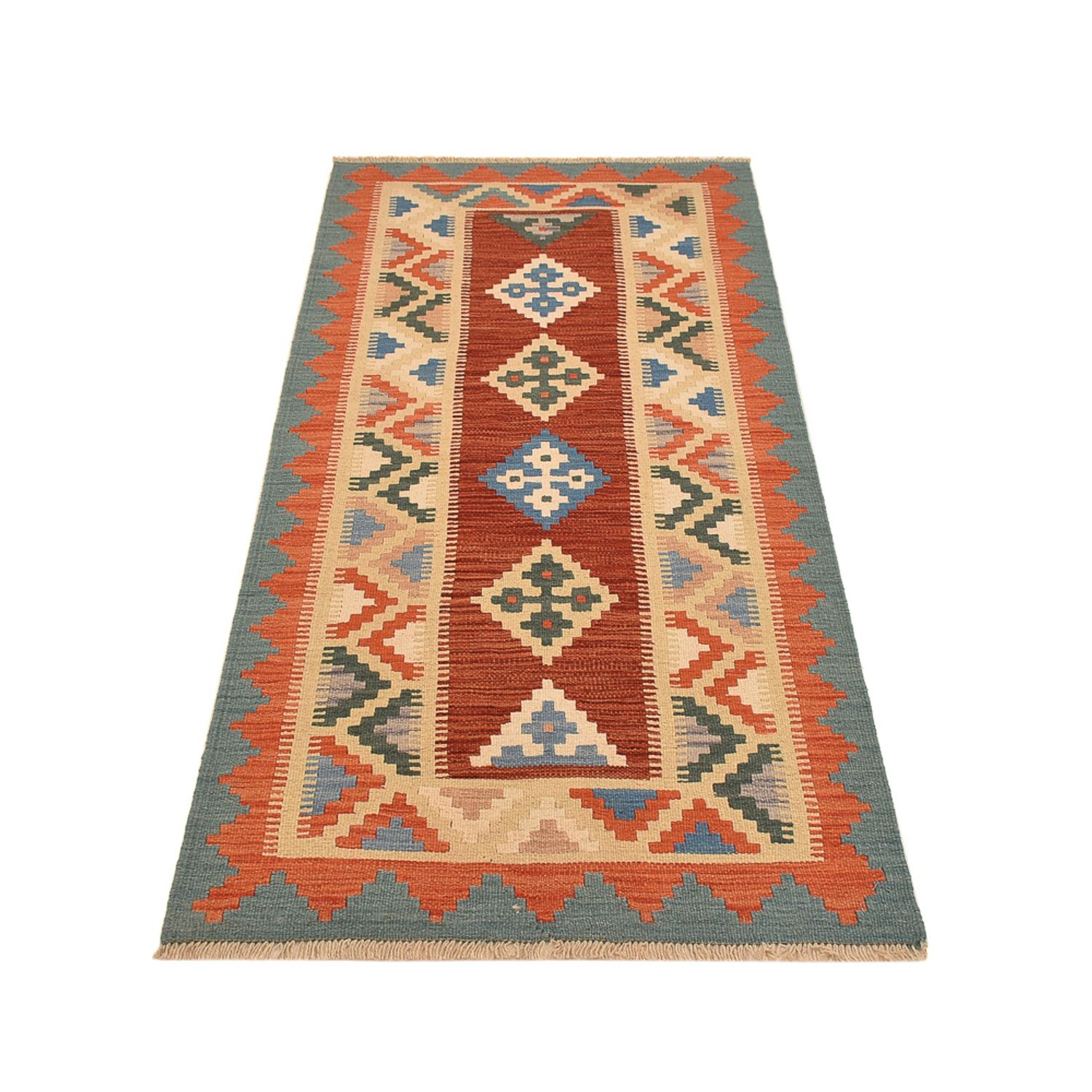 Runner Kelim Rug - Oriental - 196 x 88 cm - multicolored