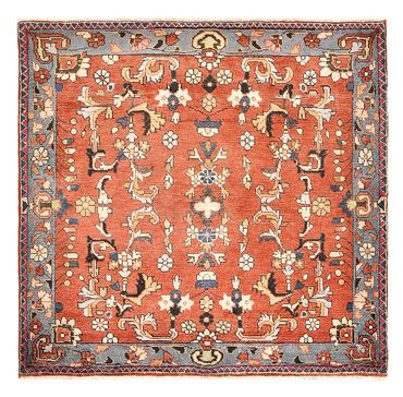 Perser Rug - Nomadic square  - 111 x 111 cm - light red