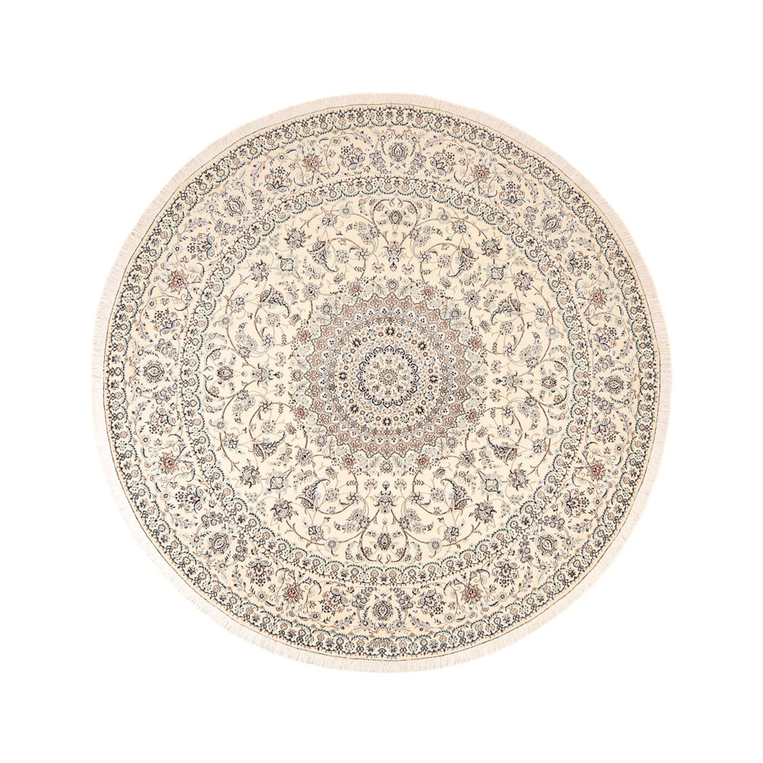 Perser Rug - Nain - Premium round  - 252 x 252 cm - beige