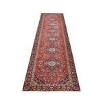 Runner Perser Rug - Keshan - 397 x 90 cm - dark red