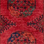 Afghan Rug - 151 x 101 cm - red