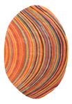 Designer Rug oval  - 200 x 140 cm - multicolored