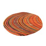 Designer Rug oval  - 200 x 140 cm - multicolored