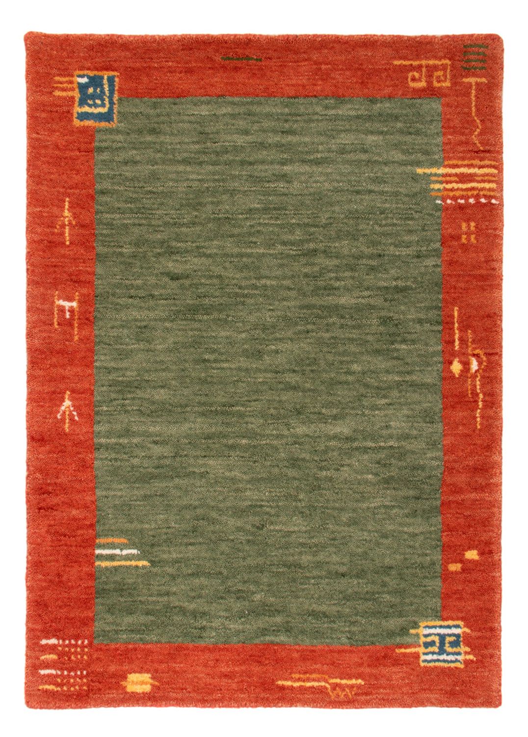 Gabbeh Rug - Softy - 90 x 60 cm - green