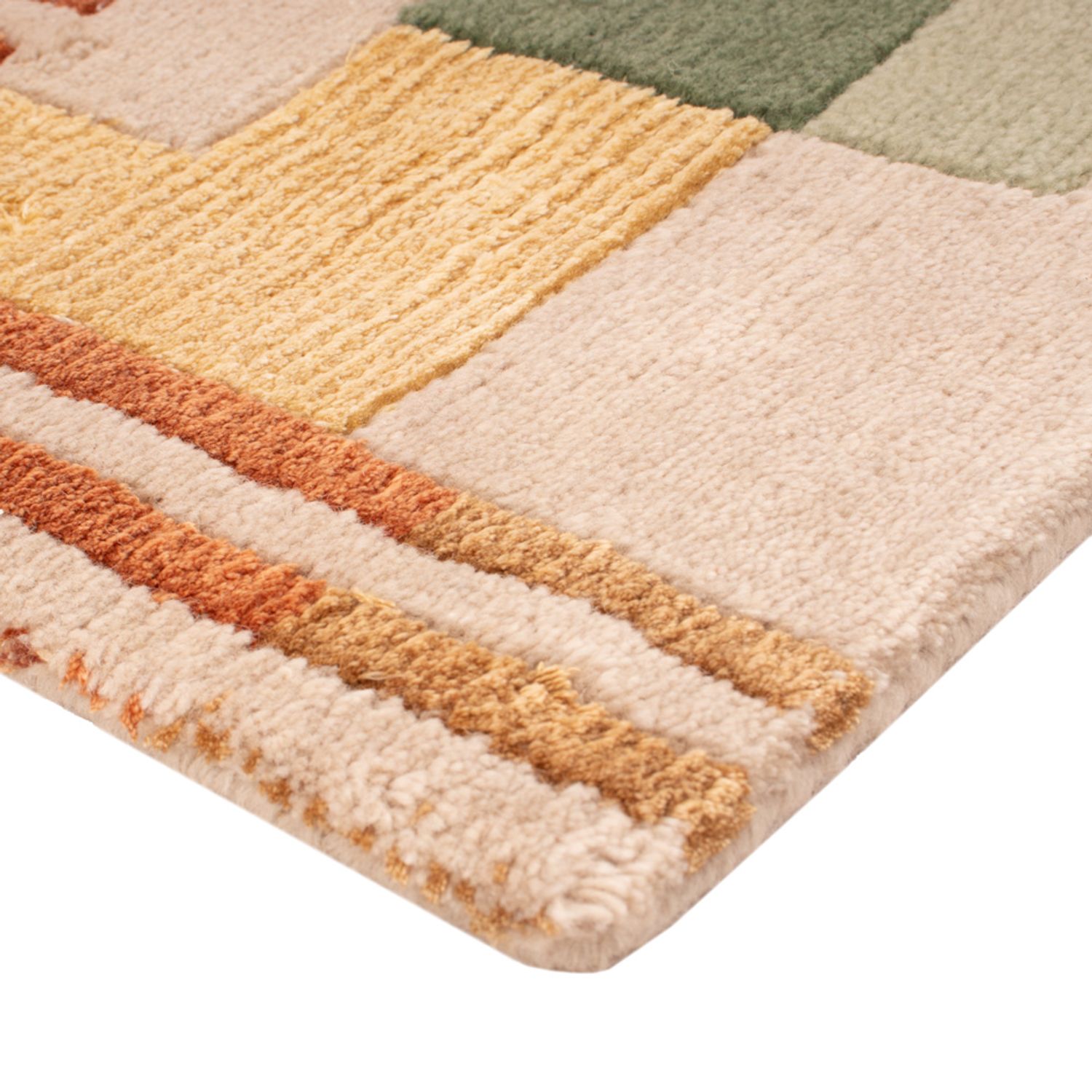 Designer Rug square  - 30 x 30 cm - green