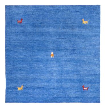 Gabbeh Rug - Softy square  - 150 x 150 cm - blue