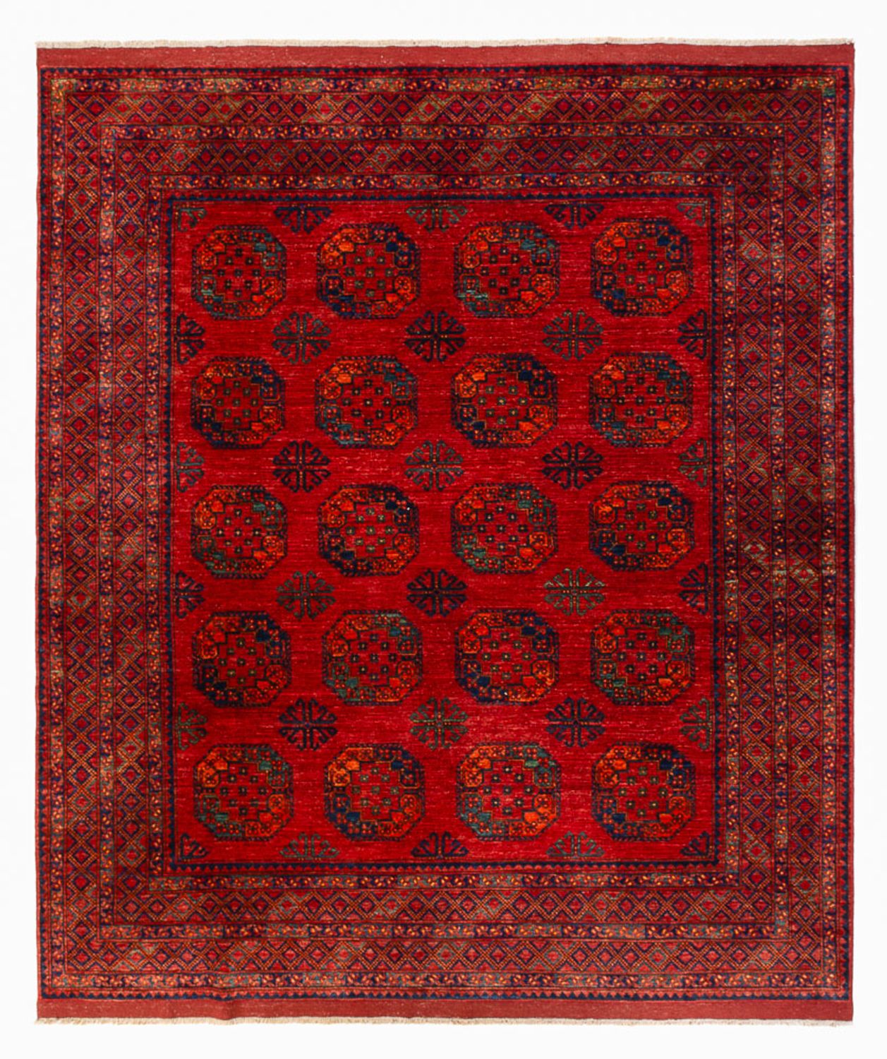 Afghan Rug - 298 x 257 cm - red