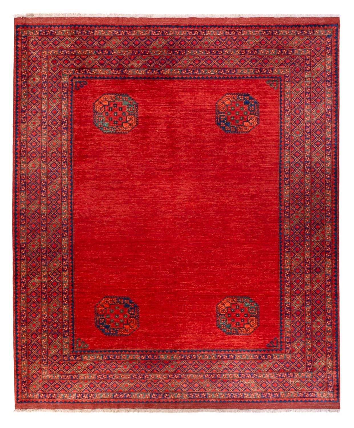 Afghan Rug - 297 x 256 cm - red