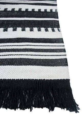 Wool Rug - 315 x 210 cm - black and white