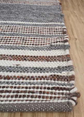 Wool Rug - 210 x 165 cm - grey