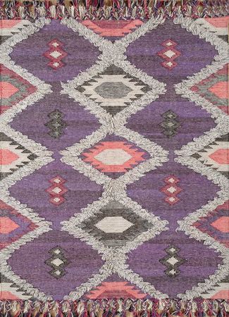 Wool Rug - 225 x 150 cm - purple