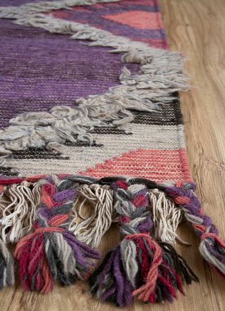 Wool Rug - 225 x 150 cm - purple