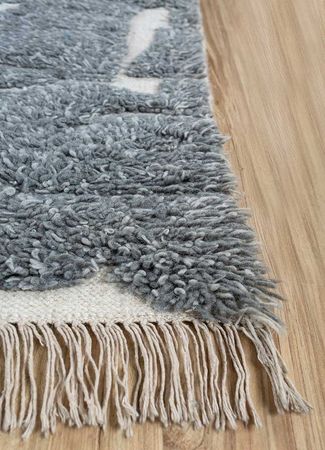 Wool Rug - 225 x 150 cm - grey