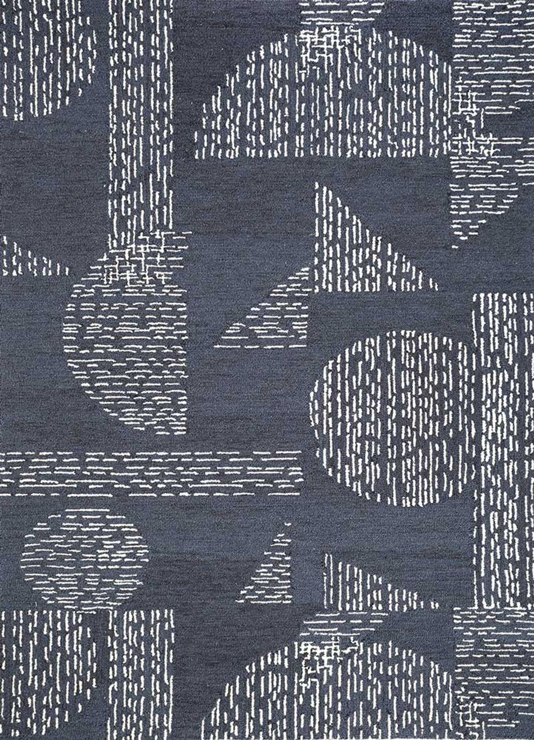 Wool Rug - 240 x 150 cm - dark blue